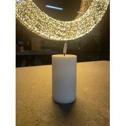 Piffany Uyuni LED Pillar Stumpenkerzen -  Nordic White H 10.1 cm