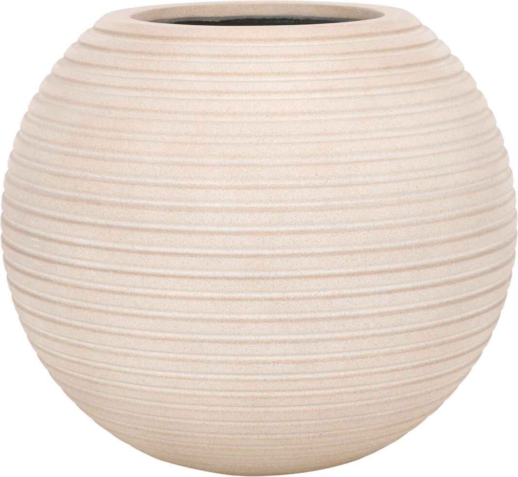 Fleur De Lis Living Handmade Concrete Pot Planter Beige 44.5cm H X 51cm W X 51cm D