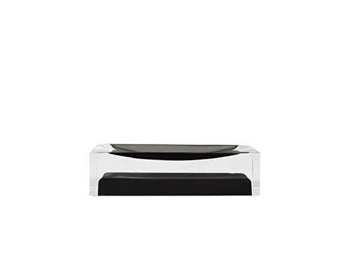 Grund z22280310 Cube Seifenschale 11x7x3 cm Schwarz Accessoires, Keramik, 11 x 7 x 3 cm