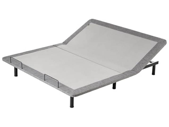 Lattenrost gepolstert grau elektrisch 180x200 cm mit Fernbedienung Brunoy