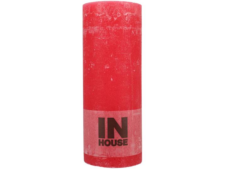 InHouse Zylinderkerze rot 6.8x18cm