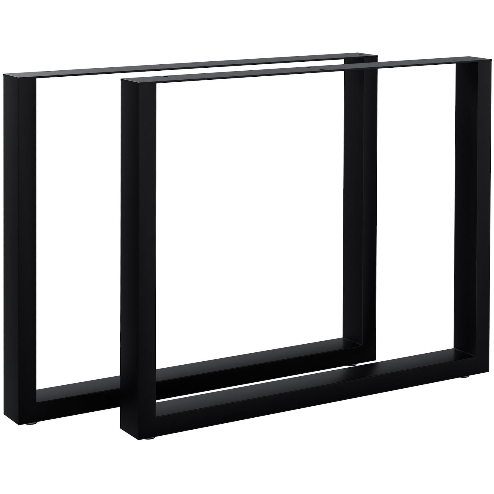 CLP 2x Tischbeine Ilkan, 90 cm Farbe: schwarz, Größe: 90 cm