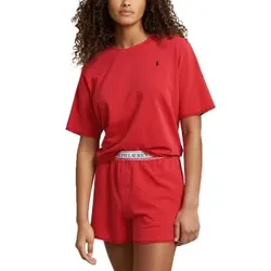 Polo Ralph Lauren Short Sleeve Shirt And Short Set Rot Medium Damen
