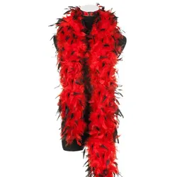 Federboa, rot/schwarz, 90 g, 1,80 Meter