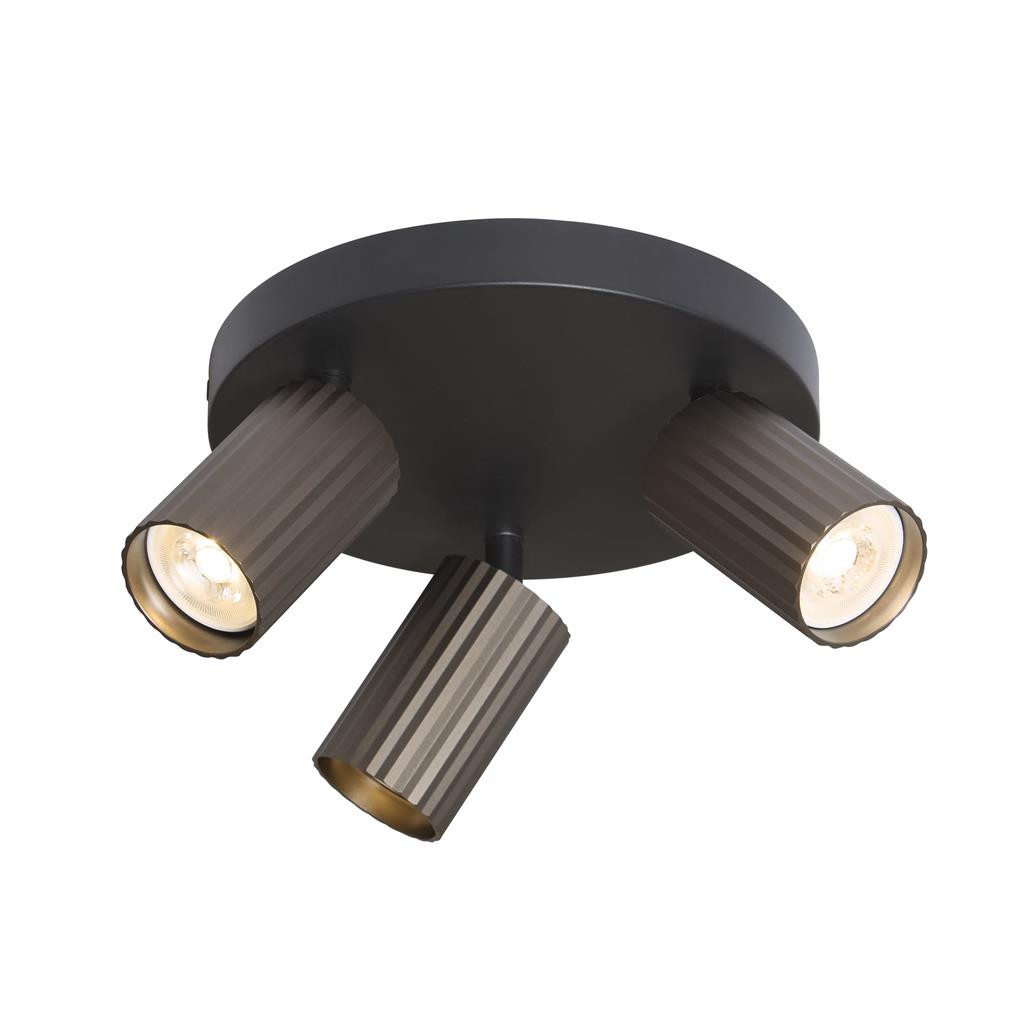 Lyora Spot Anna 3-lichts plafondlamp brons