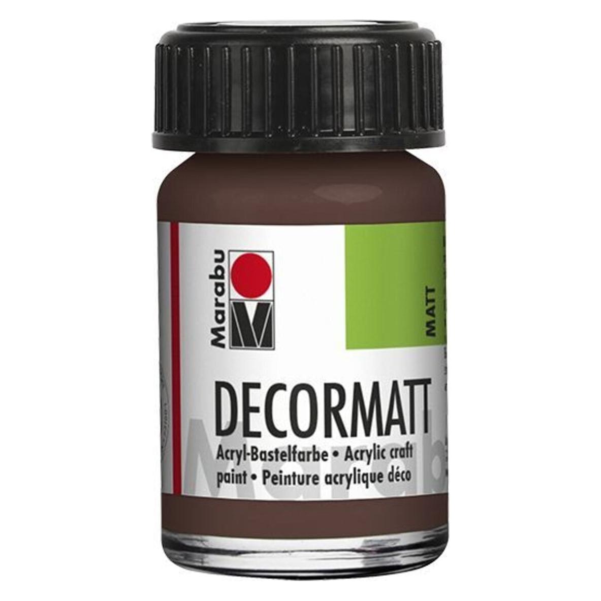 Marabu Decormatt Acryl 15 ml im Glas mittelbraun (15 ml) (14010039040)