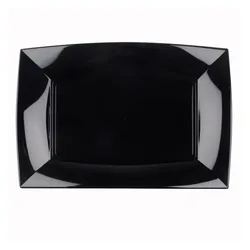 MONOUSO - Plastiktablett PP "Nice" Schwarz 34,5x23cm (6 Stück)