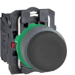 Schneider Electric XB5APCUST02 Drucktaster, Harmony XB5, Kunststoff, mit Schutzkappe, 22mm, Komplettgerät, kundenspezifisch via Konfigurator