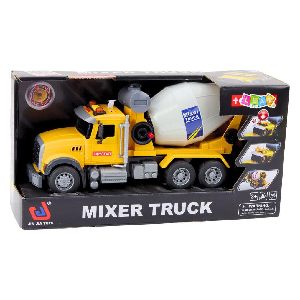 Lean Toys Lean Betonmischwagen Rotierende Trommel Lichter Geräusche Gelb (66583628)
