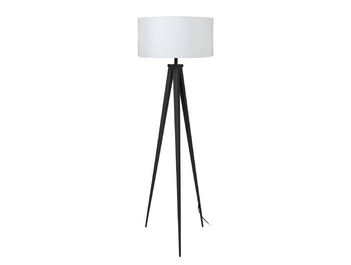 Lampadaire Meren 50 x 152 x 50cm Blanc/Noir/Blanc/Noir Tissu mélangé E27