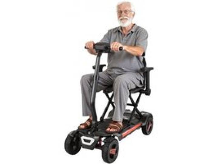 VEVOR 4-Rad-Elektromobil klappbar, Mobilitätsroller für Erwachsene & Senioren, E-Scooter mit 15 km Reichweite, All-Terrain-Reiserollstuhl mit 9° Steigfähigkeit & 120 kg Tragkraft