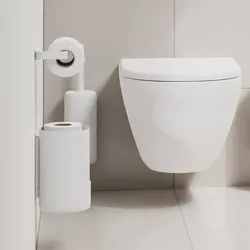 Zone Denmark Toilettenpapier Aufbewahrung hängend Wandmontage Design weiß für 2 Rollen