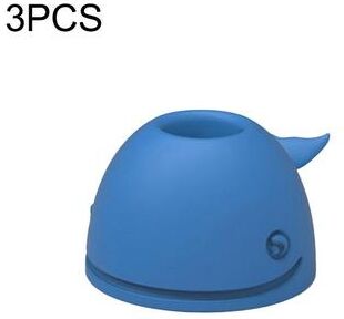 Everyday Crate Silicone Whale Toothbrush Holder Set Cute Bathroom Organizer Pen Stand dark Blue