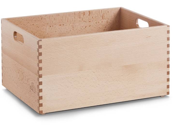 Holzkiste ZELLER PRESENT, beige (natur), B:40cm H:21cm T:30cm, Massivholz, Aufbewahrungsboxen, Holzkiste, für jeden Bedarf