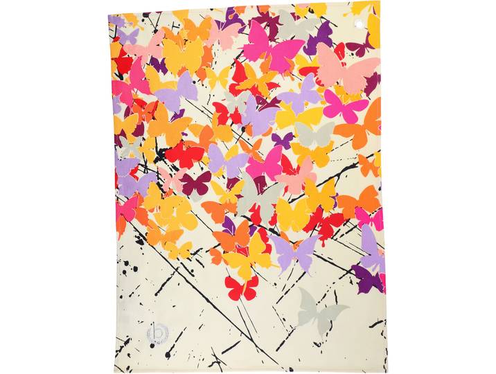 Geschirrtuch BUGATTI Butterfly , bunt (naturweiß, flieder, rosa, gelb, bunt), B:50cm L:70cm, 100% Baumwolle, Geschirrtücher, Geschirrtuch