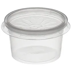 DayBays 2000 Stk. Dressingboxx (Saucecup) 80cc. 75x35 mm Kombi-Verpackung Transparent inklusive passende Deckel