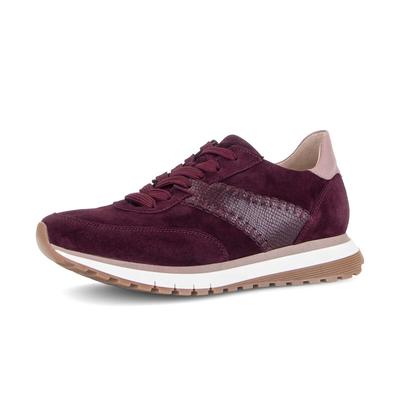 Sneaker GABOR "Sneaker low", Damen, Gr. 37,5, rot, Schuhe Sneaker