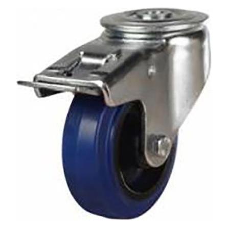 RS PRO Rubber braked bolt hole castor dia 125mm (1718318)