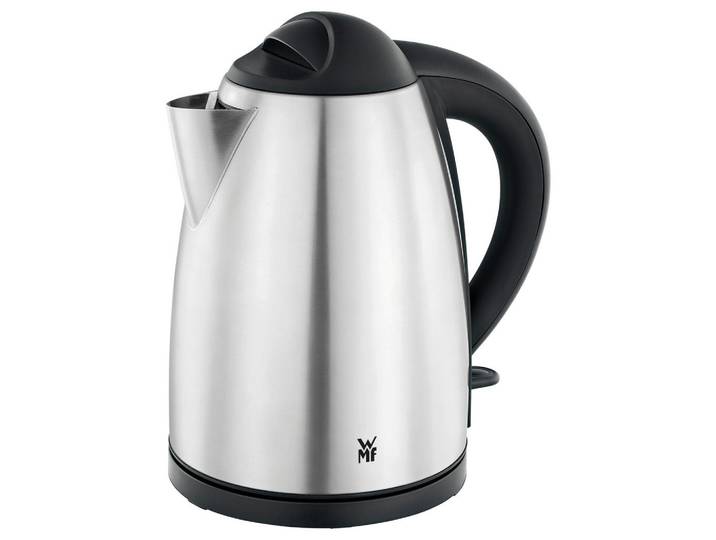 WMF Wasserkocher, Schwarz, Silberfarben, Metall, 1.7 l, 16.4x23.8x21.6 cm, Kochgeschirr, Küchengeräte, Wasserkocher