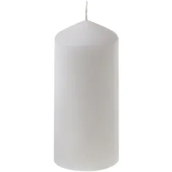 Stumpenkerze 13 cm Wachs Weiß