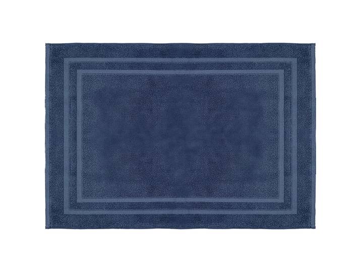 Badteppich Cleo blau Baumwolle 50 x 80 cm Rechteckig - Badteppich