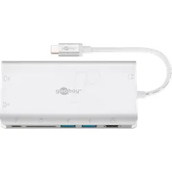 GOOBAY 49850 - USB-C Multiport-Adapter, VGA, HDMI, Ethernet, silber