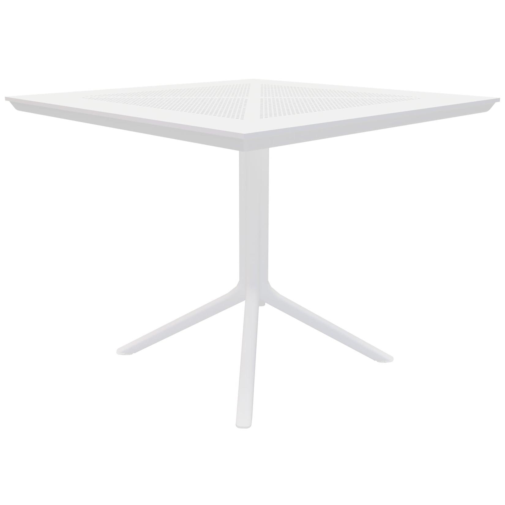 CLP Gartentisch Lenval 80 x 80 cm wetterfester Balkontisch mit UV-beständiger Oberfläche, eckiger Bistrotisch für Balkon, Terrasse und Garten