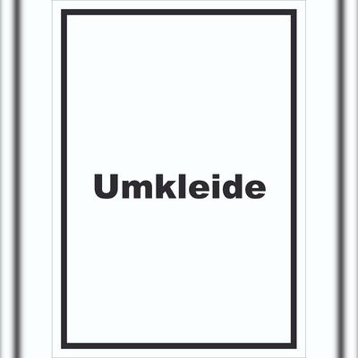HB-Druck Umkleide Schild mit Text Ankleide Kabine hochkant A0 (841x1189mm)