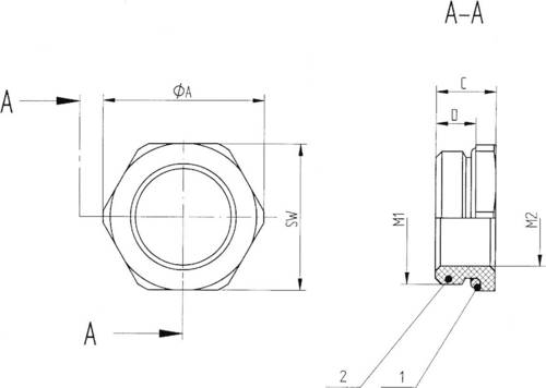 LAPP 52101968 SKINDICHT MR-M 6KT. 25X1,5/20X1,5 Kabelverschraubung Reduzierung mit O-Ring M25 M20 Messing Natur 50St.