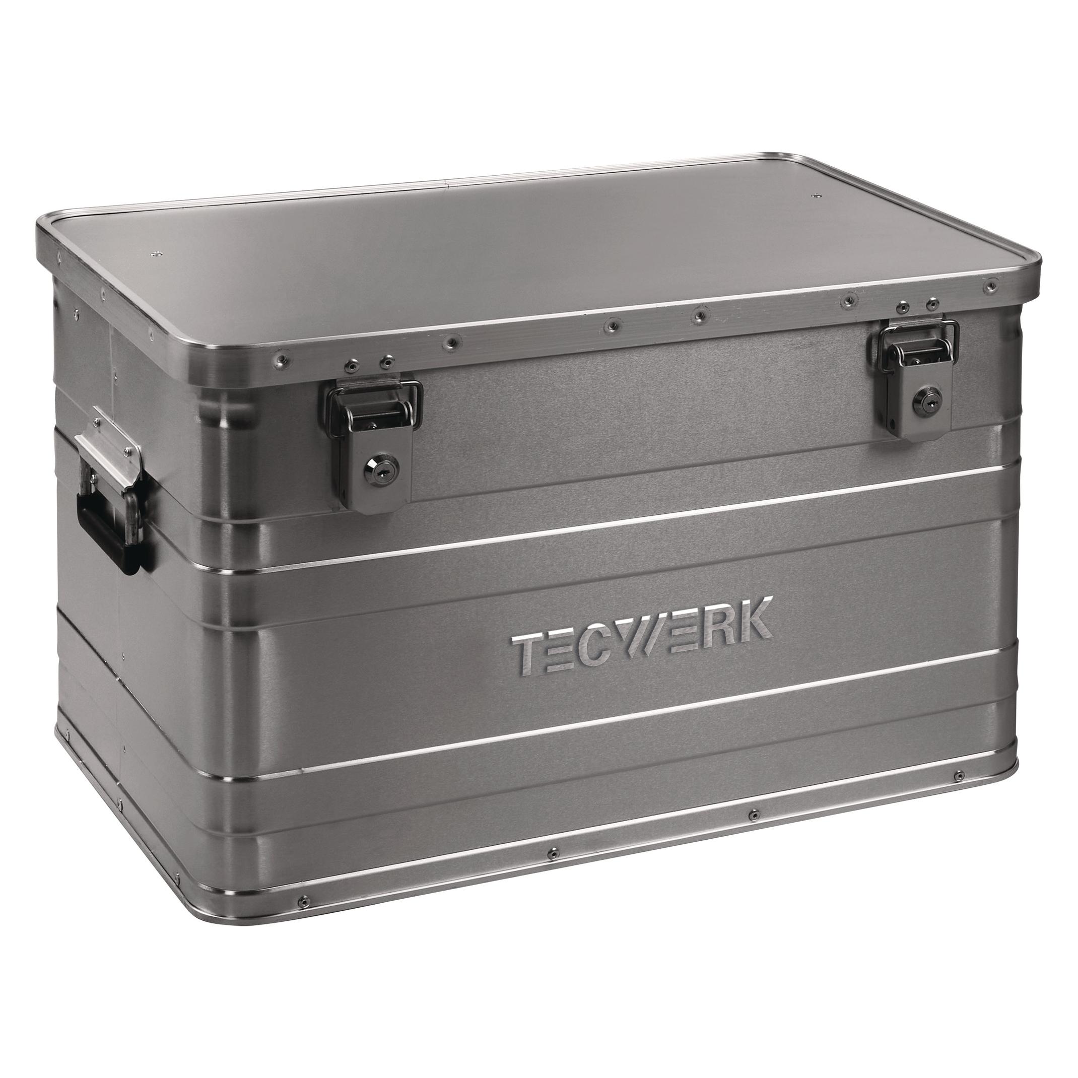 Tecwerk Aluminiumbox L595xB390xH380mm 70 l mit Klappverschluss und Zylinderschloss (2000447952)
