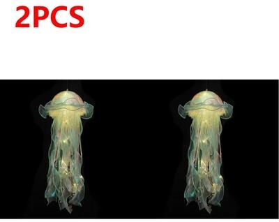 Uplift Picks DIY Jellyfish Hanging Lamp Colorful Kids Bedroom Ceiling Light yellow 2 Pcs