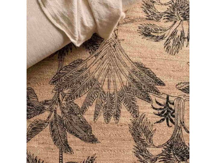 Tapis en jute imprimé jungle 120x170cm