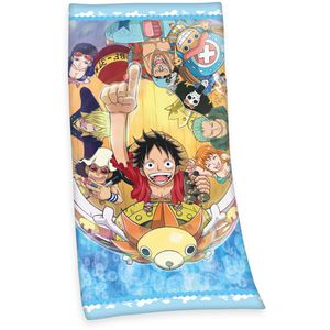 Herding Handtuch One Piece Velourstuch, mit Motiv, 75 x 150 cm, Badetuch, aus 100% Baumwolle, 320 g/m²