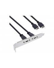 InLine Slotblende USB Typ-C zu 3.1 Frontpanel Key-A intern 0.5m Digital/Daten 0,5 m (33446K)