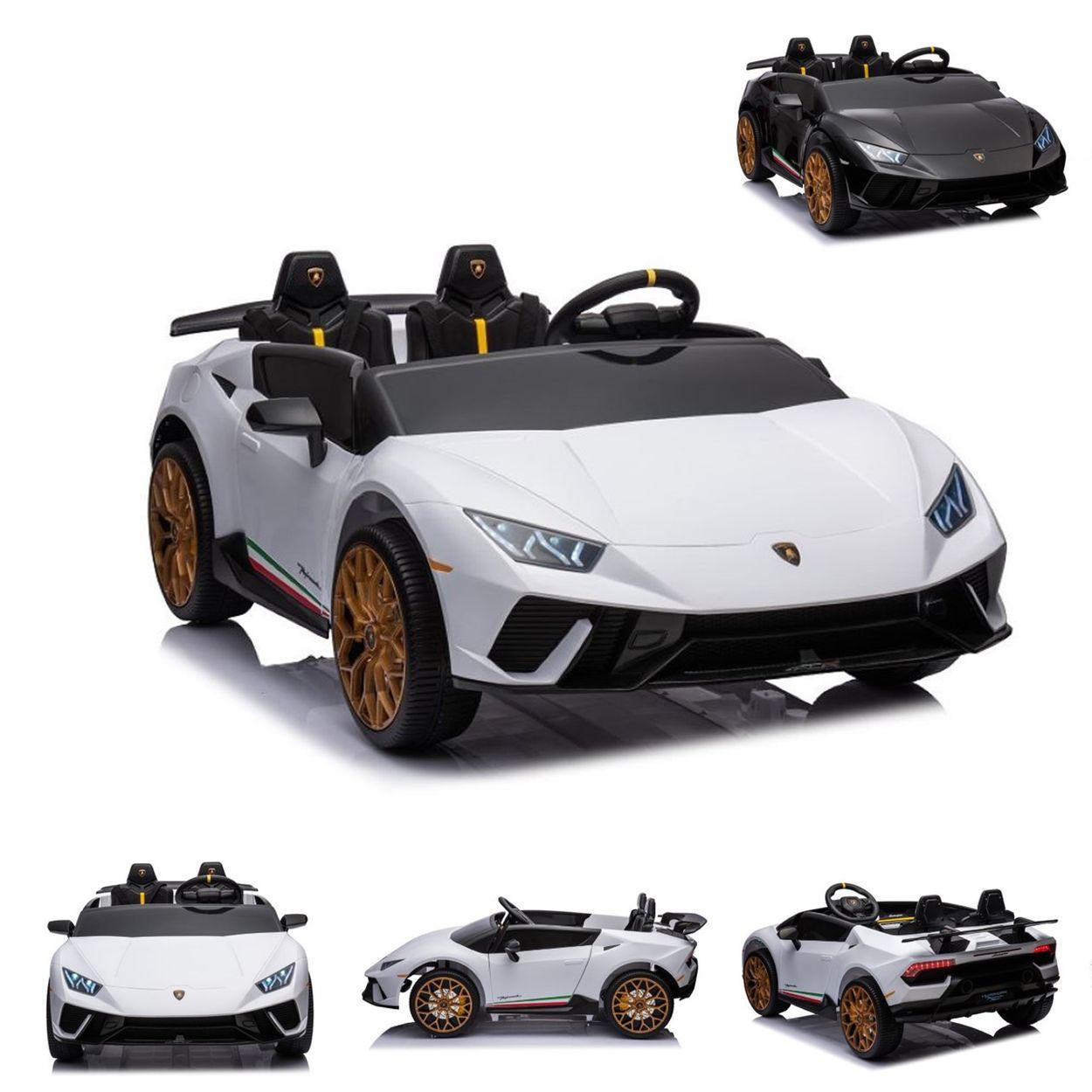 ES-Toys Kinder Elektroauto Lamborghini Huracan Spider Zweisitzer, EVA-Reifen