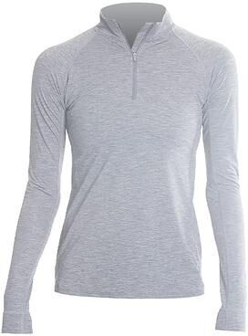 Anetik WSFLTL0 Women's Flight Tech Quarter-Zip Pullover T-Shirt in Alloy Heathered size Small
