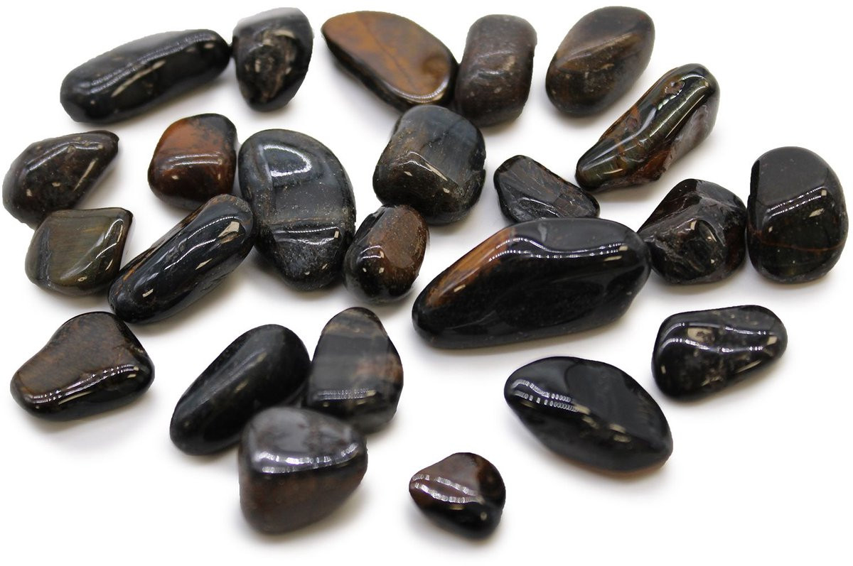 24 stuks Kleine Afrikaanse Edelstenen - Tijgeroog