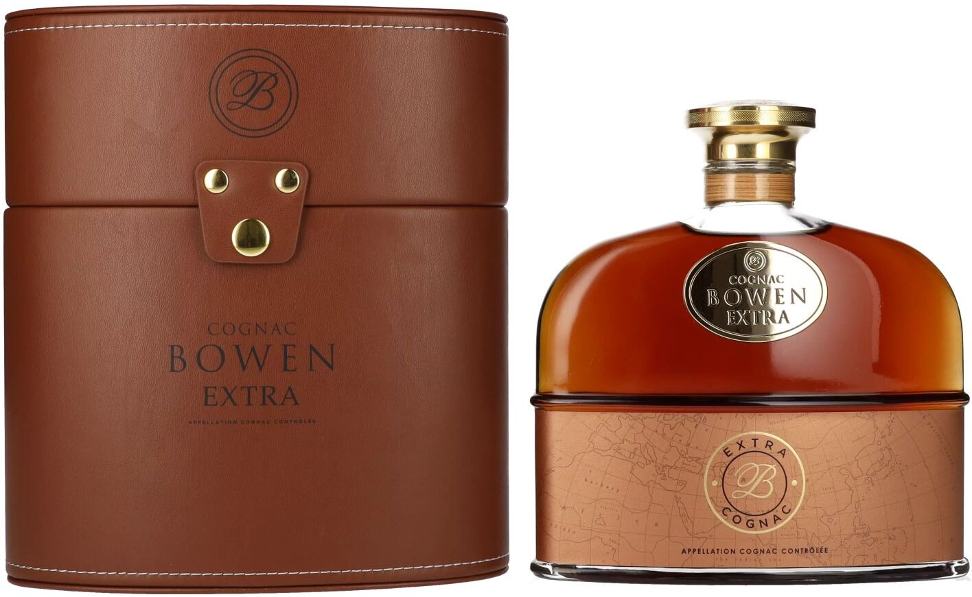 Bowen Cognac Cognac Bowen Extra 40% Vol. 0,7l in Geschenkbox in Lederoptik