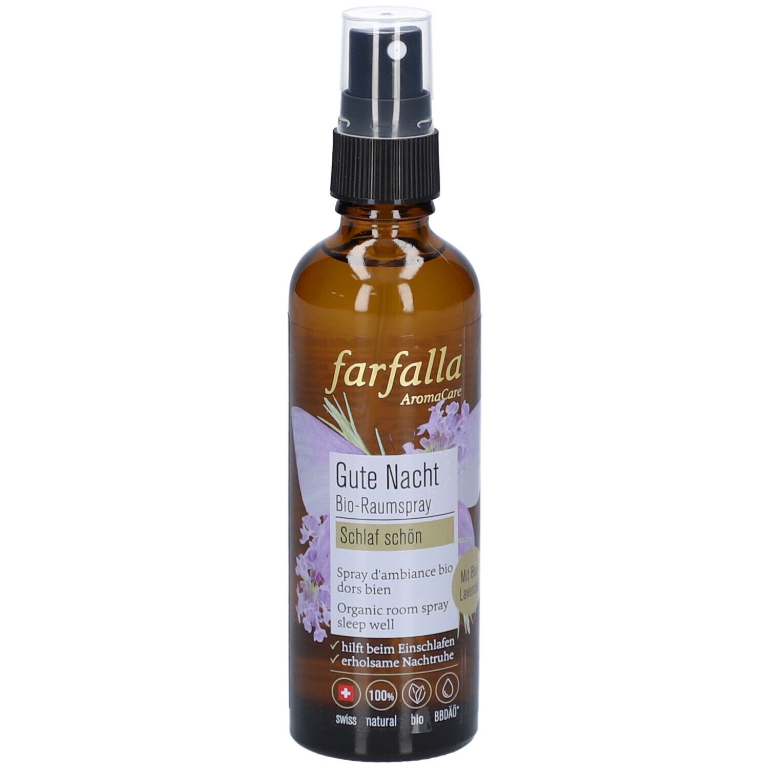 Farfalla Bio-Raumspray Lavendel schlaf schön 75 ml Ätherisches Öl