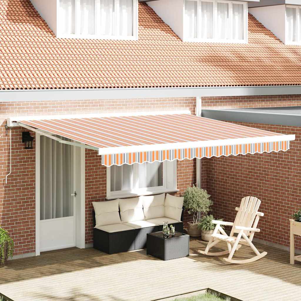 vidaXL Toldo retráctil Multicolor 400 x 300 cm Tela y Metal