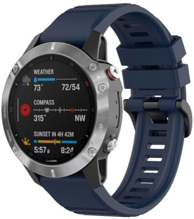 INCOVER Universal Garmin 22mm QuickFit Riflet Rem af Silikone - Blå