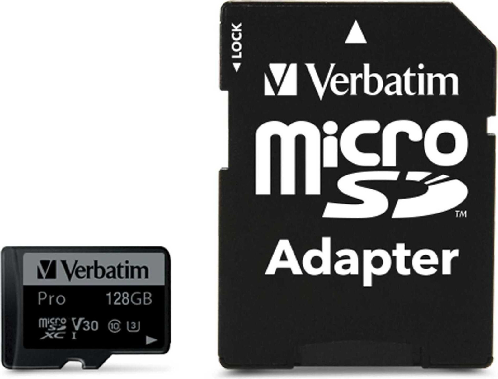SanDisk PRO microSDXC-kaart 128GB, U3, UHS-I, 4K UHD met SD-adapter