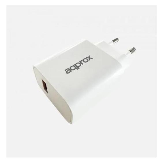 Approx Telefontöltő - USB-A, 18W gyorstöltő, Fehér + 1m USB Type-C kábel, Fehér (18 W) (TBKAPPROXAPPUSBWALL18)