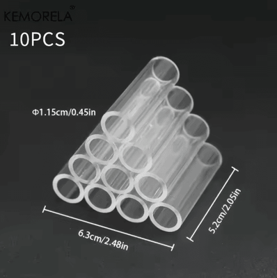 Inspire Picks KEMORELA Acrylic Aquarium Decorations Set Transparent Fish & Shrimp Shelter Houses (3 6 10 15 PCS) 10pcs