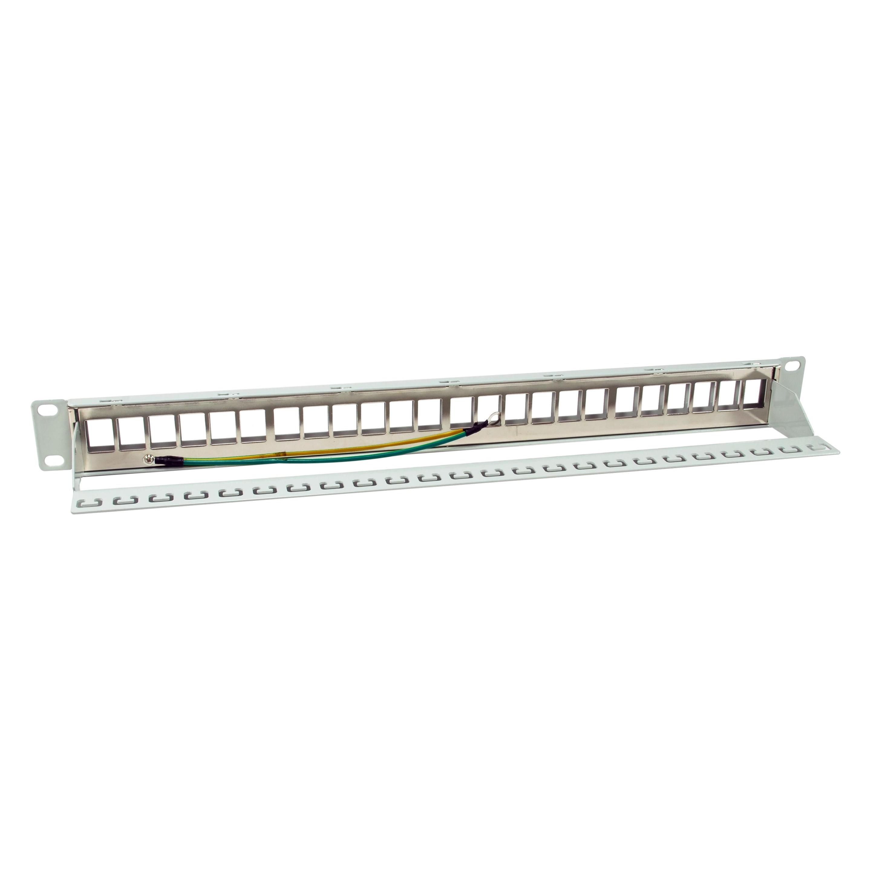 equip Patchpanel 24x RJ45 Cat6A 19" FTP 1HE Premium hellgrau (769326)