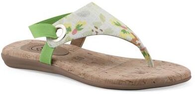 Women's Lifeway Sling back sandal by White Mountain in Light Green Floral (Size 6 M)