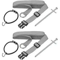 ProPlus 361720 Abspannset Abspannband Set 2 x 2,90 Meter Länge mit Heringen