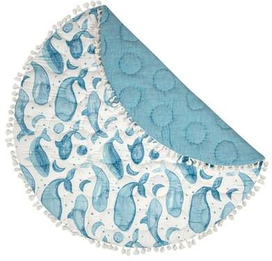 Crane Baby Caspian Whale Cotton Quilted Baby Play Mat
