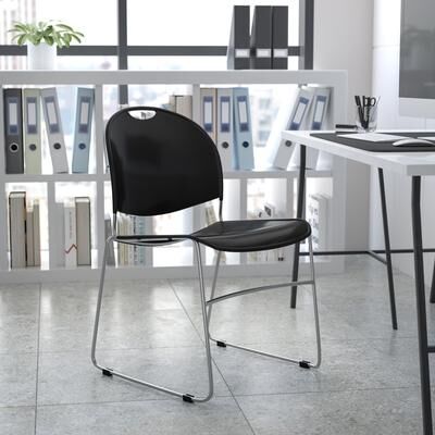 Flash Furniture Ultra-compact High-capacity Stacking Metal Chairs (Set of 5)