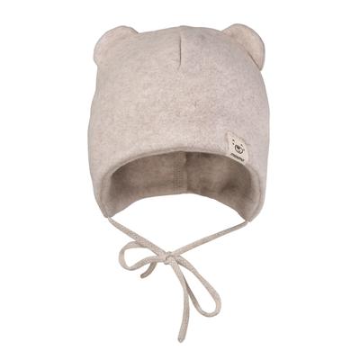Beanie MAXIMO, Herren, Gr. 39, beigemeliert, Fleece, Baumwollmischung, Mützen Beanie